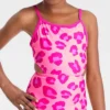 Girls' Oversized Leopard Spot One Piece Swimsuit - Cat & Jack™