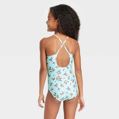 Girls' Sweet Strawberries One Piece Swimsuit - Cat & Jack™ 2 Girls' Sweet Strawberries One Piece Swimsuit - Cat & Jack™ - Image 2