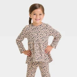 Toddler Girls' Ribbed Leopard Shirt - Cat & Jack™ Beige 5 Toddler Girls' Ribbed Leopard Shirt - Cat & Jack™ Beige -CAT & JACK Shop GUEST 087455b1 400f 462f a4f1 5c79268820f4