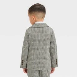 Toddler Boys' Long Sleeve Plaid Knit Blazer - Cat & Jack⢠Brown
