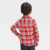Toddler Boys' Plaid Woven Shirt - Cat & Jack™ Red