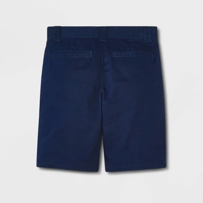 Girls' 2pk Uniform Chino Shorts - Cat & Jack™ Blue 1 Girls' 2pk Uniform Chino Shorts - Cat & Jack™ Blue