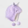 Girls' Unicorn Trapper Hat - Cat & Jack™ Purple
