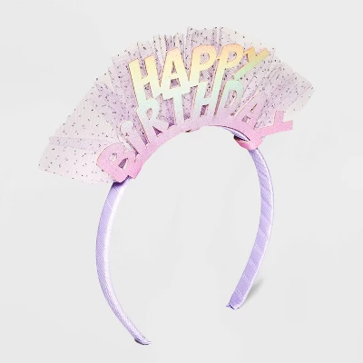 Toddler Girls' 2pc Happy Birthday Headband And Tutu Set - Cat & Jack™ Purple 1 Toddler Girls' 2pc Happy Birthday Headband And Tutu Set - Cat & Jack™ Purple
