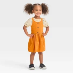 Toddler Girls' Floral Short Sleeve Top & Skirtall Set - Cat & Jack™ Yellow -CAT & JACK Shop GUEST 1b3ee7de f583 41ae 9d6a 63101113f6b2