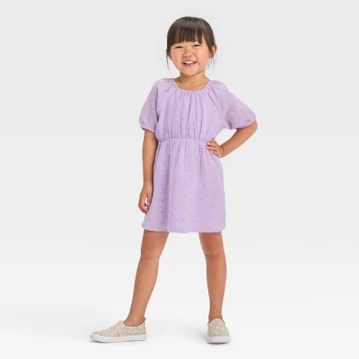 Toddler Girls' Gauze Eyelet Short Sleeve Dress - Cat & Jack™ 2 Toddler Girls' Gauze Eyelet Short Sleeve Dress - Cat & Jack™ - Image 2