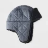 Boys' Quilted Trapper Hat - Cat & Jack™ Gray