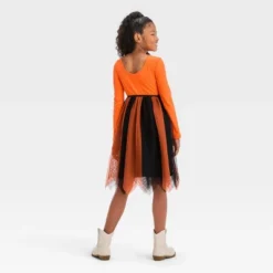 Girls' Adaptive Long Sleeve Sequin Halloween Tulle Dress - Cat & Jack™ Orange -CAT & JACK Shop GUEST 23dc2492 c435 4853 be57 acb1d902cdd0