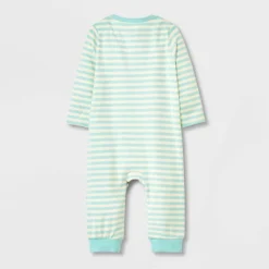Baby 2pk Mama Romper Set - Cat & Jack™ Turquoise Green