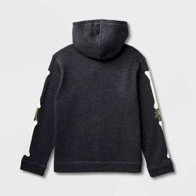 Kids' Adaptive Halloween Fleece Pullover Hoodie Sweatshirt - Cat & Jack™ Black 1 Kids' Adaptive Halloween Fleece Pullover Hoodie Sweatshirt - Cat & Jack™ Black