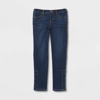 Girls' Adaptive Jeans - Cat & Jack™ Dark Wash 4 Girls' Adaptive Jeans - Cat & Jack™ Dark Wash - Image 4