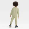 Toddler Boys' Embossed Knit Crew And Jogger Pants Set - Cat & Jack™ Green