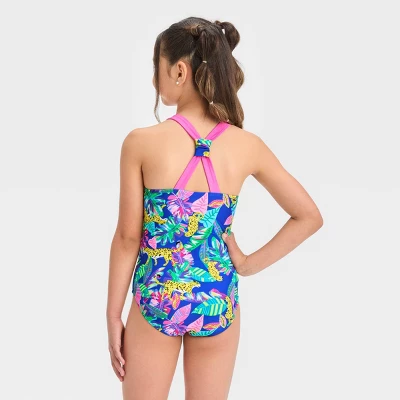 Girls' Tropic Breeze One Piece Swimsuit - Cat & Jack™ 2 Girls' Tropic Breeze One Piece Swimsuit - Cat & Jack™ - Image 2