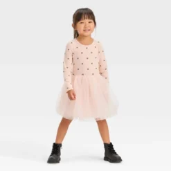 Toddler Girls' Bow-Tie Long Sleeve Knit Tulle Dress - Cat & Jack™ Pink 5 Toddler Girls' Bow-Tie Long Sleeve Knit Tulle Dress - Cat & Jack™ Pink -CAT & JACK Shop GUEST 39ecf1db 92eb 463e 92a1 d2ae20f26cc3