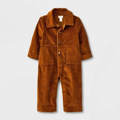 Baby Boys' Corduroy Jumpsuit - Cat & Jack™ Brown 4 Baby Boys' Corduroy Jumpsuit - Cat & Jack™ Brown - Image 4