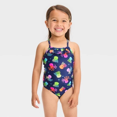 Toddler Girls' Octopus One Piece Swimsuit Set - Cat & Jack™ Purple 1 Toddler Girls' Octopus One Piece Swimsuit Set - Cat & Jack™ Purple