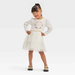 Toddler Girls' Deer Tulle Dress - Cat & Jack™ Cream -CAT & JACK Shop GUEST 3ef8ae5c 479d 4baf ab94 c7bdf5803df3