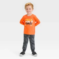 Toddler Boys' Halloween Long Sleeve T- Shirt And Pull-On Pants - Cat & Jack™ Orange -CAT & JACK Shop GUEST 4104ef12 d2a9 489a be8e c124cd4b4889