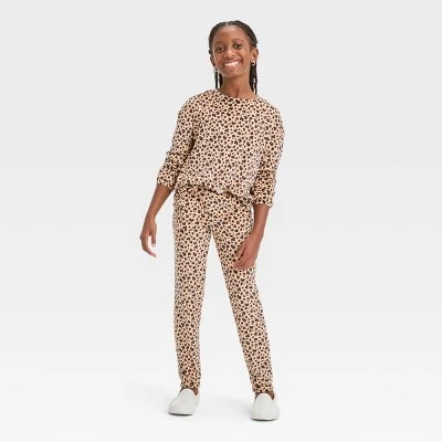 Girls' Microfleece Jogger Pants - Cat & Jack™ 2 Girls' Microfleece Jogger Pants - Cat & Jack™ - Image 2