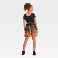 Girls' Short Sleeve Halloween Dress - Cat & Jack⢠Black
