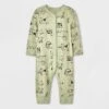 Baby Ribbed Snap Adaptive Romper - Cat & Jack™ Green