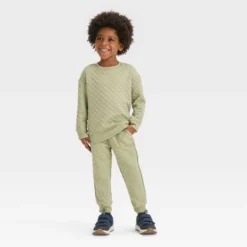 Toddler Boys' Embossed Knit Crew And Jogger Pants Set - Cat & Jack™ Green -CAT & JACK Shop GUEST 4ac5370f 4892 489a b858 7fc26a0da447