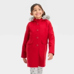 Girls' Faux Wool Jacket - Cat & Jack™ -CAT & JACK Shop GUEST 4b653cb7 239f 43ec b01b 0c04edf4a81b