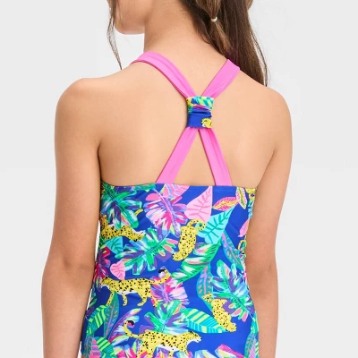 Girls' Tropic Breeze One Piece Swimsuit - Cat & Jack™ 1 Girls' Tropic Breeze One Piece Swimsuit - Cat & Jack™
