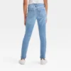 Girls' High-Rise Destructed Super Stretch Skinny Jeans - Cat & Jack™ Light Wash