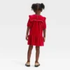 Toddler Girls' Solid Short Sleeve A-Line Dress - Cat & Jack™ Red
