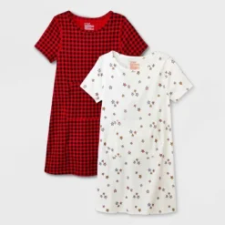 Girls' 2pk Adaptive Short Sleeve Holiday Dress - Cat & Jack™ Off-White -CAT & JACK Shop GUEST 51dab9b9 e4f3 4cb7 9160 16cf94ea06ca