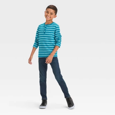 Boys' Long Sleeve Thermal Henley Shirt - Cat & Jack™ 2 Boys' Long Sleeve Thermal Henley Shirt - Cat & Jack™ - Image 2