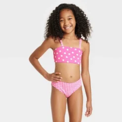 Girls' Gingham Spots Polka Dots Bikini Set - Cat & Jack™ Pink -CAT & JACK Shop GUEST 5ea1f1f4 4ed0 48af bbda b7e52b80a662