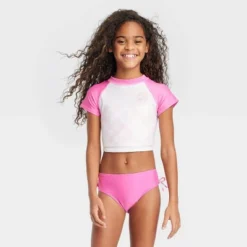 Girls' Super Smile Cropped Rashguard Set - Cat & Jack™ White/Pink 7 Girls' Super Smile Cropped Rashguard Set - Cat & Jack™ White/Pink -CAT & JACK Shop GUEST 67b0fd5e a81a 4cdd b1db 58408fcad575
