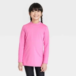 Girls' Solid Tunic Long Sleeve Rash Guard Swimsuit Top - Cat & Jack™️ Pink -CAT & JACK Shop GUEST 6e4ed6bb 619b 44c2 ad52 0914070ab78b