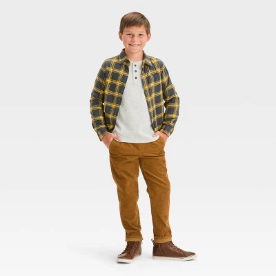 Boys' Long Sleeve Snow-Heathered Henley Shirt - Cat & Jack™ 2 Boys' Long Sleeve Snow-Heathered Henley Shirt - Cat & Jack™ - Image 2