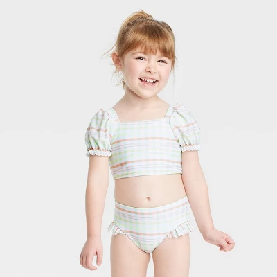 Toddler Girls' 2pc Plaid Bikini Set - Cat & Jack™ 3 Toddler Girls' 2pc Plaid Bikini Set - Cat & Jack™ - Image 3