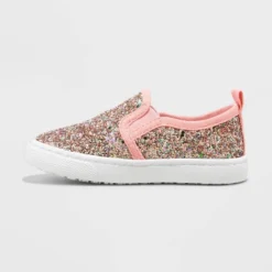 Toddler Girls' Madigan Slip-On Glitter Sneakers - Cat & Jack™