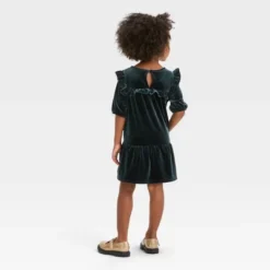 Toddler Girls' A-Line Short Sleeve Dress - Cat & Jack™ Black