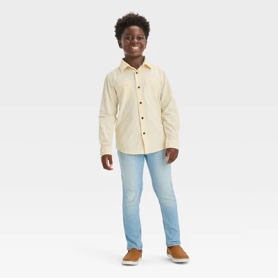 Boys' Long Sleeve Corduroy Button-Down Shirt - Cat & Jack™ 3 Boys' Long Sleeve Corduroy Button-Down Shirt - Cat & Jack™ - Image 3