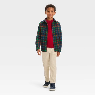Boys' Micro Fleece Button-Down Shirt - Cat & Jack™ 2 Boys' Micro Fleece Button-Down Shirt - Cat & Jack™ - Image 2