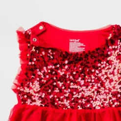 Girls' Adaptive Sleeveless Sequin Tulle Dress - Cat & Jack™ Red 6 Girls' Adaptive Sleeveless Sequin Tulle Dress - Cat & Jack™ Red -CAT & JACK Shop GUEST 80a99cd2 cc06 4754 b16d bcef579a3d45