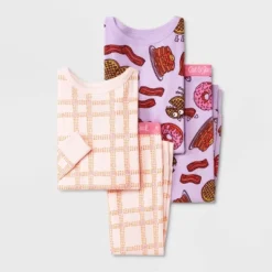 Toddler Girls' 4pc Plaid & Breakfast Pajama Set - Cat & Jack™ Pink -CAT & JACK Shop GUEST 83f9b307 83d8 4eb1 b27e 8219b4cf6dce