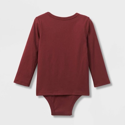 Toddler Kids' Adaptive Long Sleeve Bodysuit With Abdominal Access - Cat & Jack™ 1 Toddler Kids' Adaptive Long Sleeve Bodysuit With Abdominal Access - Cat & Jack™