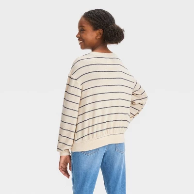 Girls' Cozy Pullover Sweatshirt - Cat & Jack™ 1 Girls' Cozy Pullover Sweatshirt - Cat & Jack™