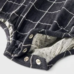 Baby Striped Gauze Tank Henley Romper - Cat & Jack™ Gray -CAT & JACK Shop GUEST 877b9470 cec7 4564 b400 cdcffc3b2095