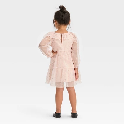 Toddler Girls' Stars Tulle Dress - Cat & Jack™ Pink 1 Toddler Girls' Stars Tulle Dress - Cat & Jack™ Pink