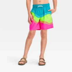 Boys' Wave Swim Shorts - Cat & Jack™ Pink/Neon Green/Turquoise Blue 5 Boys' Wave Swim Shorts - Cat & Jack™ Pink/Neon Green/Turquoise Blue -CAT & JACK Shop GUEST 891f9c09 732b 455e 8b3a 5e8bc75c9ab0