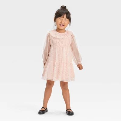 Toddler Girls' Stars Tulle Dress - Cat & Jack™ Pink 3 Toddler Girls' Stars Tulle Dress - Cat & Jack™ Pink - Image 3