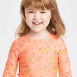 Toddler Girls' Floral Rash Guard Set - Cat & Jack™ Orange
